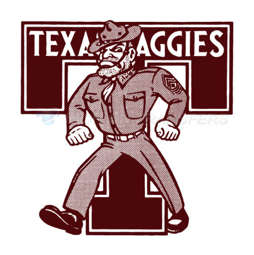 Texas A M Aggies Logo T-shirts Iron On Transfers N6496 - Click Image to Close